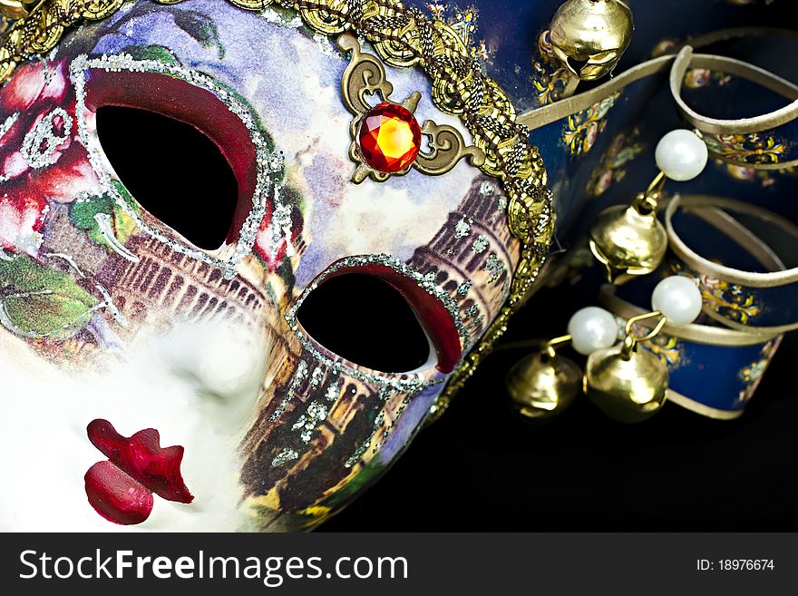 Carnival in Venice, Venetian Mask image. Carnival in Venice, Venetian Mask image.