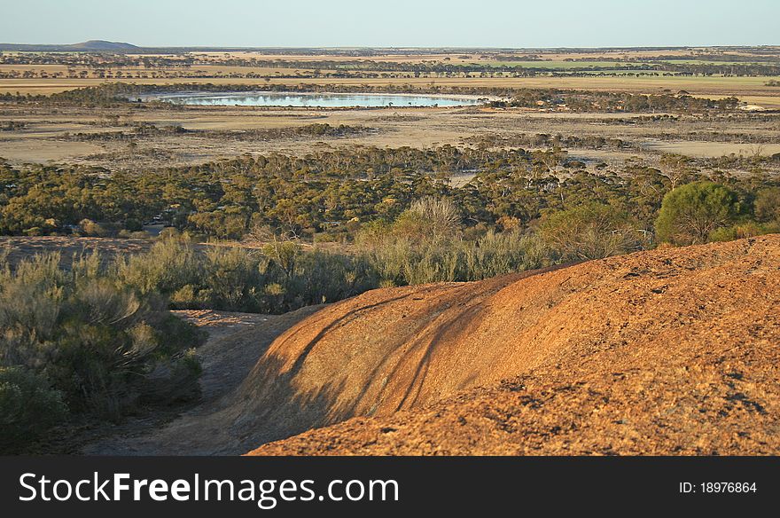 Wiev from the top of Hyden Rock. Wiev from the top of Hyden Rock