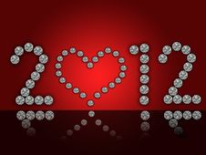 2012 Illustration With Diamonds Stock Images 2012 Illustration With Diamonds Stock Images