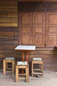 Wooden Tables And Chairs Royalty Free Stock Photos Wooden Tables And Chairs Royalty Free Stock Photos