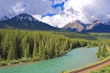Approaching Storm, Bow River Valley, Banff N.p. Royalty Free Stock Image Approaching Storm, Bow River Valley, Banff N.p. Royalty Free Stock Image