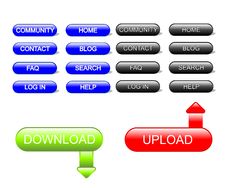 Series Of Web Buttons, Cdr Vector Royalty Free Stock Photos