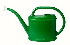Green Plastic Watering Can. Stock Photos Green Plastic Watering Can. Stock Photos
