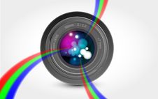 Camera Lens Rainbow Light Royalty Free Stock Photos