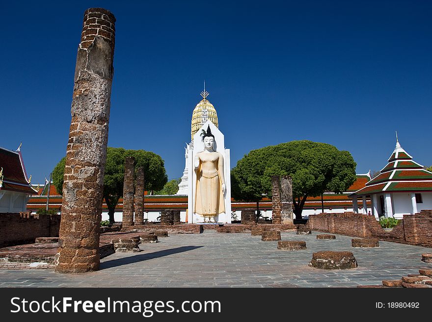 Buddha With Brick Pillars,Thailand