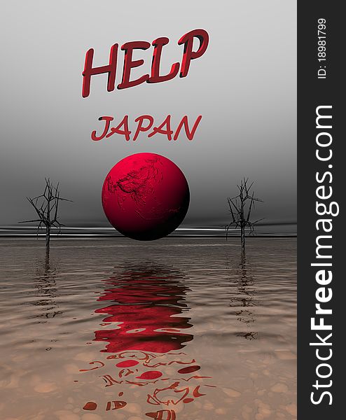 Help Japan red and black