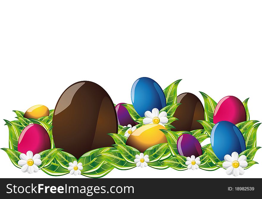 An illustration with easter eggs