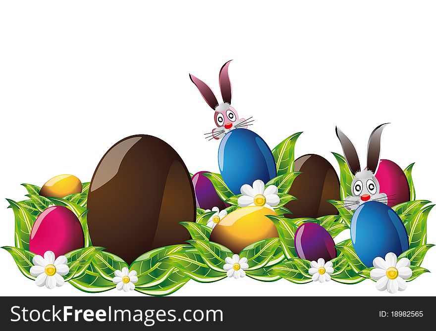 An illustration with easter eggs