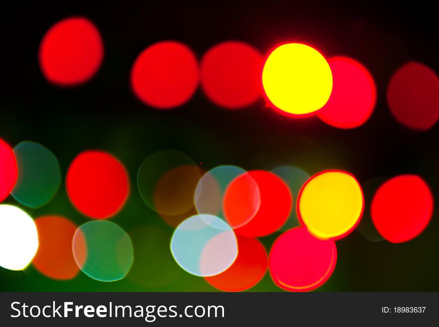 Abstract multi colour spotted bokeh background