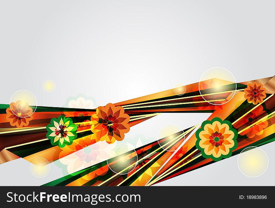 Abstract brown background with light flowers. Abstract brown background with light flowers