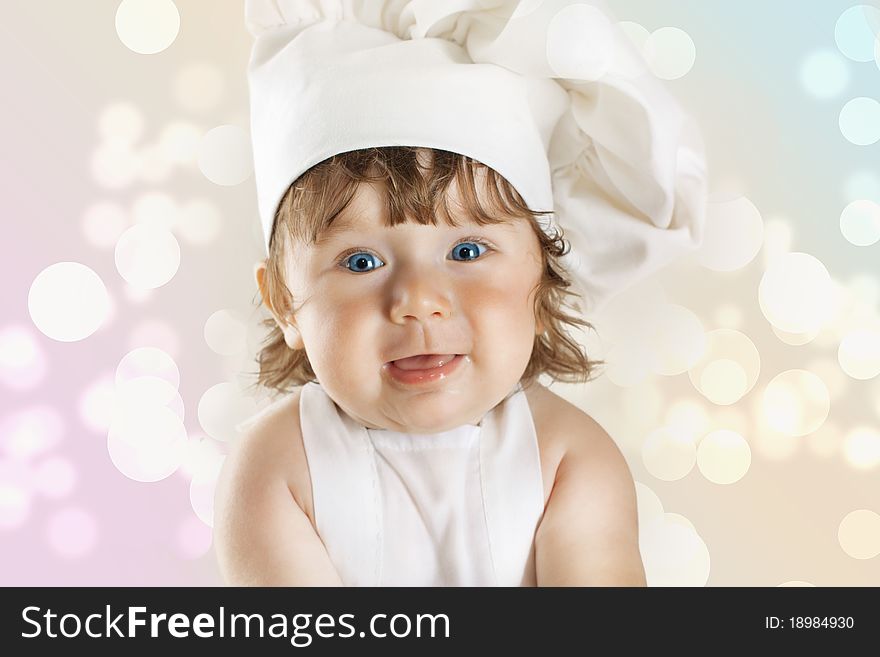 Very beatiful young and pretty little cook