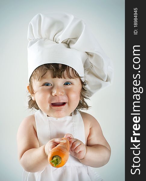 Very beatiful young and pretty little cook