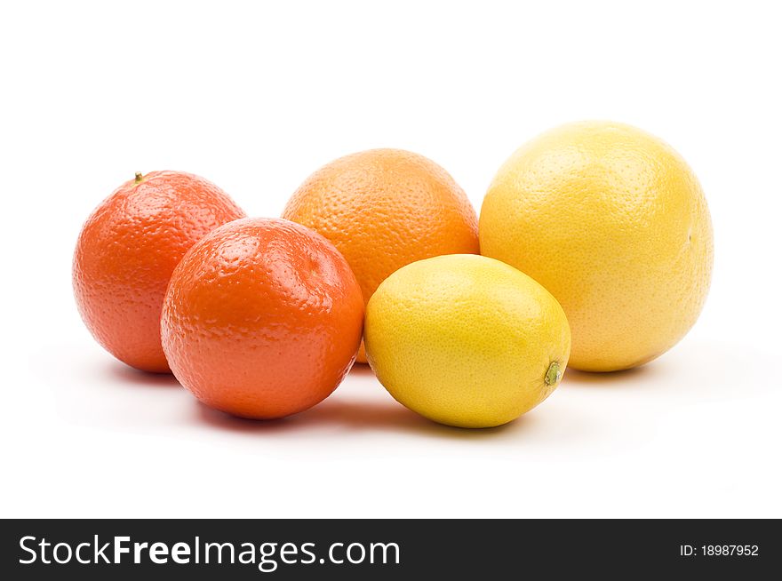 Group of healthy fruits isolated on white. Group of healthy fruits isolated on white