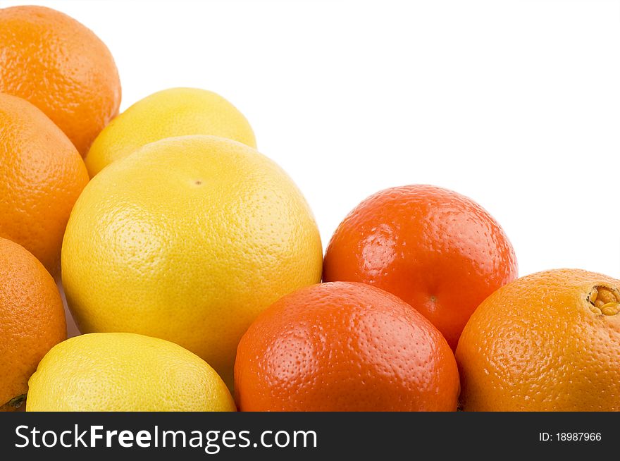 Group of healthy fruits isolated on white. Group of healthy fruits isolated on white.