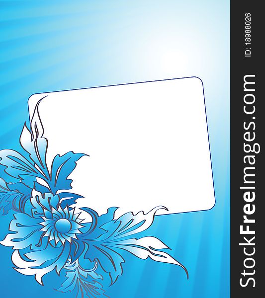 Blue card to birthday. card