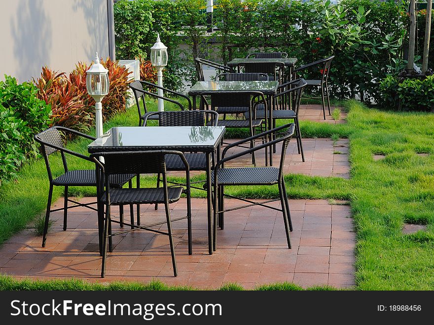 Outdoor Park Seating with table and chairs. Outdoor Park Seating with table and chairs
