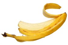 Banana Skin, Isolated Stock Image