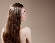 Sexy Woman With Long Hair Stock Photos