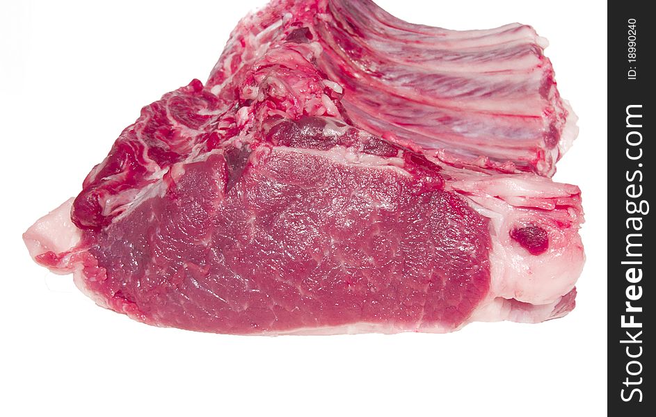 Fresh meat on a white background. Cooking ingredient