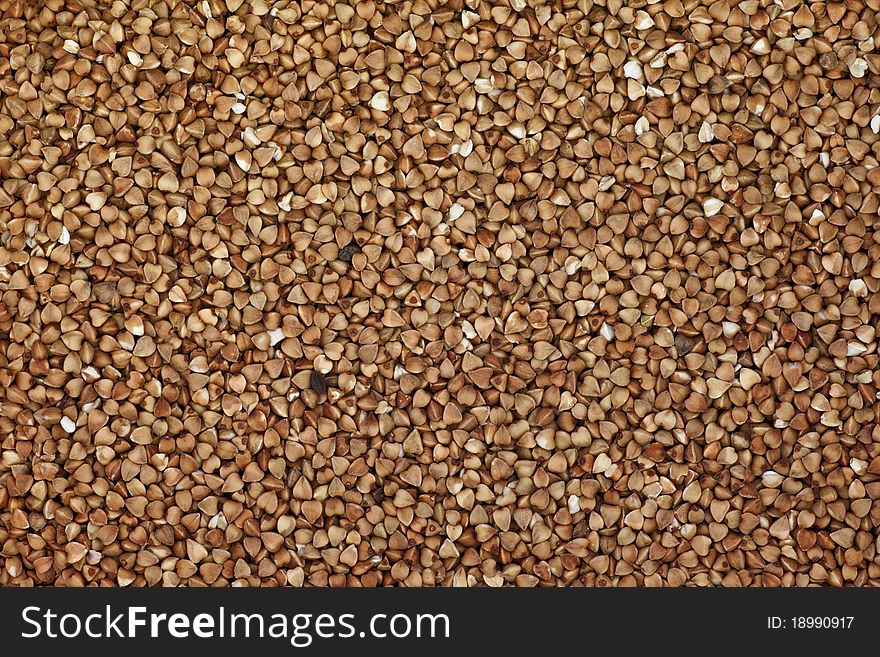 Processed seeds of buckwheat as a background