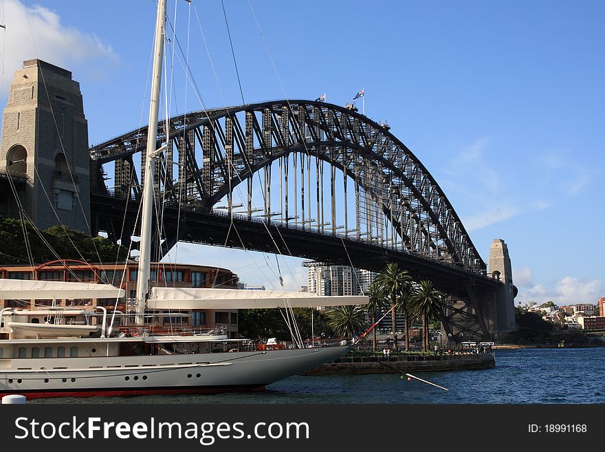 Famous harbor bridge in Sydney