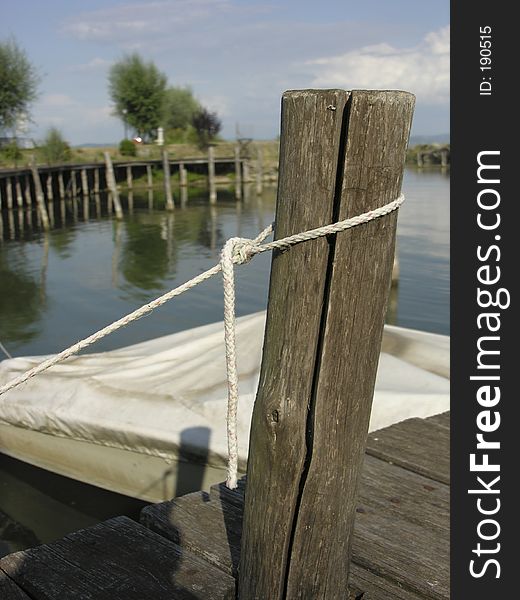 Poles in a harbour