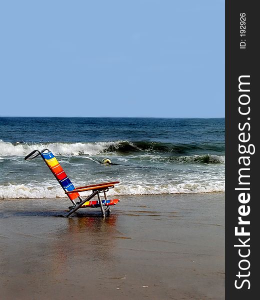 Colorful chair at the beach. Colorful chair at the beach