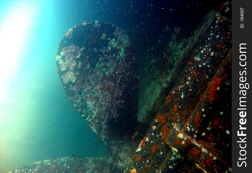 The propeller on a whaling wreck