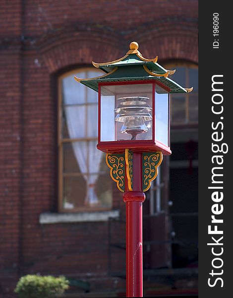 Street lamp in Victoris'a historic Chinatown