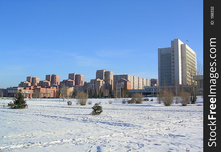 A residential area of Novosibirsk.