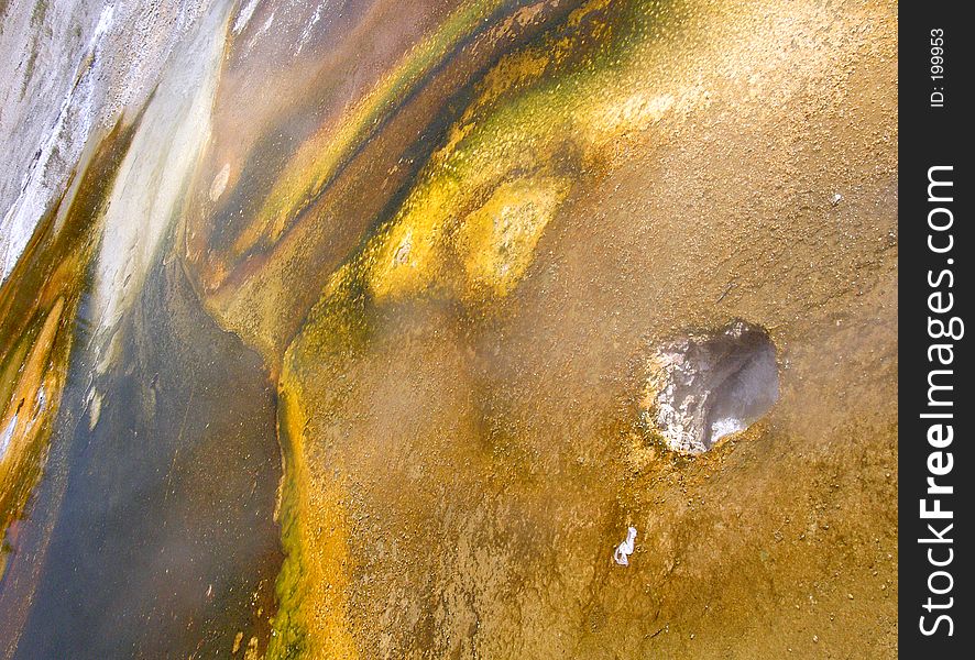 Detail of a geyser at Yellowstone National Park. Detail of a geyser at Yellowstone National Park