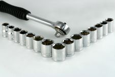 Socket Wrench With Sockets Stock Image