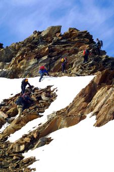 Ice Climbing Group Royalty Free Stock Image Ice Climbing Group Royalty Free Stock Image