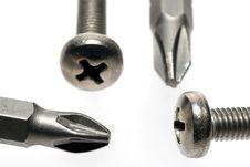 Phillips Screws With Screwdriver Bits Stock Images Phillips Screws With Screwdriver Bits Stock Images