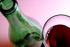 Wine Glass & Bottle Stock Image Wine Glass & Bottle Stock Image