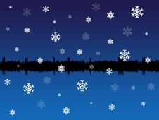 Winter Skyline Royalty Free Stock Photography Winter Skyline Royalty Free Stock Photography