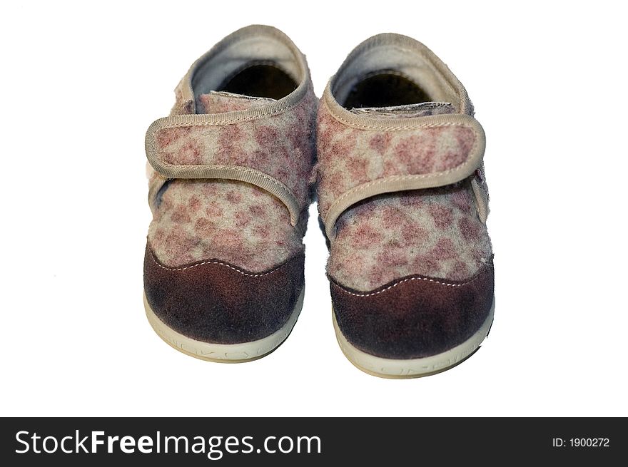 Used winter baby girl home shoes in studio. Used winter baby girl home shoes in studio