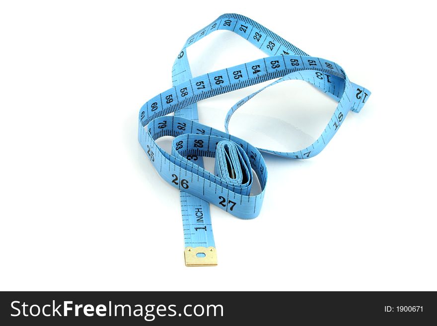 Tape Measure on a white background