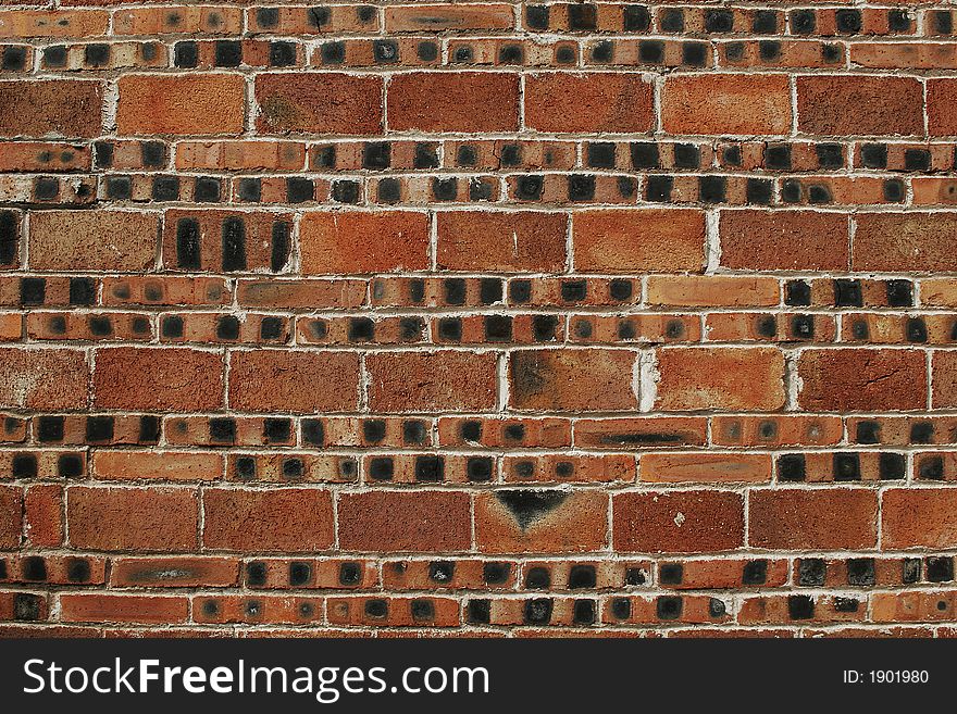 Brick wall in red and black colour