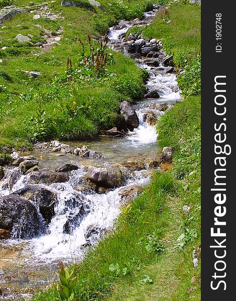 Nice mountain river in the summertime â€“ outdoor