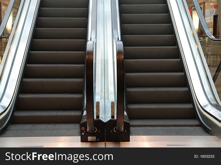 A paralell Rolling stairs in a commercial center. A paralell Rolling stairs in a commercial center