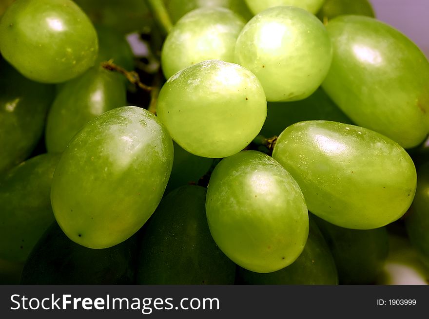 Green grape with techo lighting