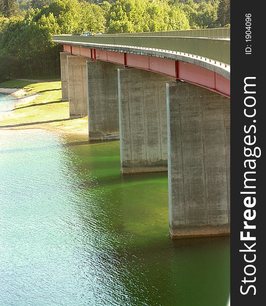 Brige of a hige reservoir. Brige of a hige reservoir