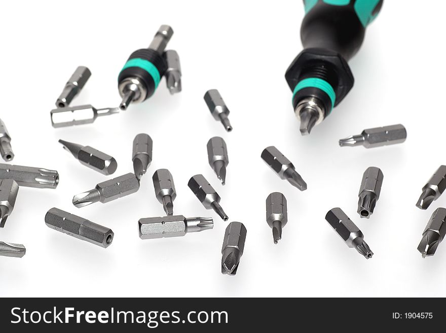 Picture of safety screwdriver bits and screwdriver. Picture of safety screwdriver bits and screwdriver.