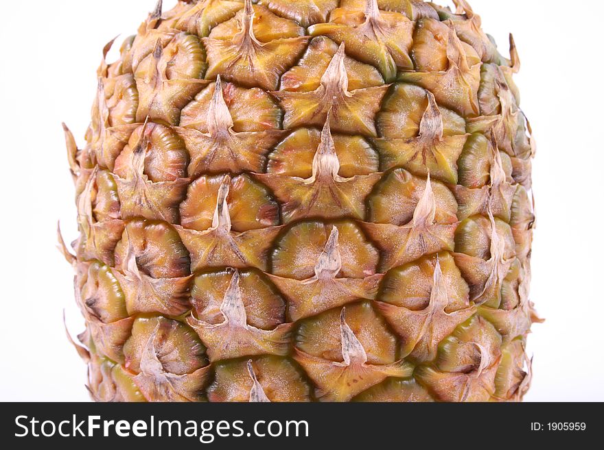 One pineapple on white background. One pineapple on white background