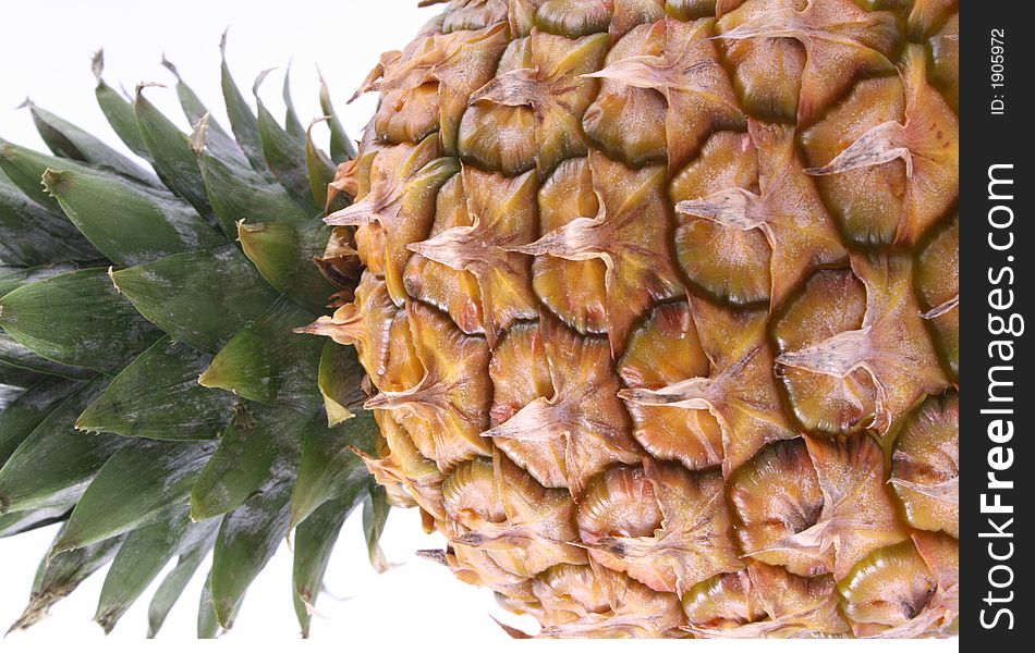 One pineapple on white background. One pineapple on white background