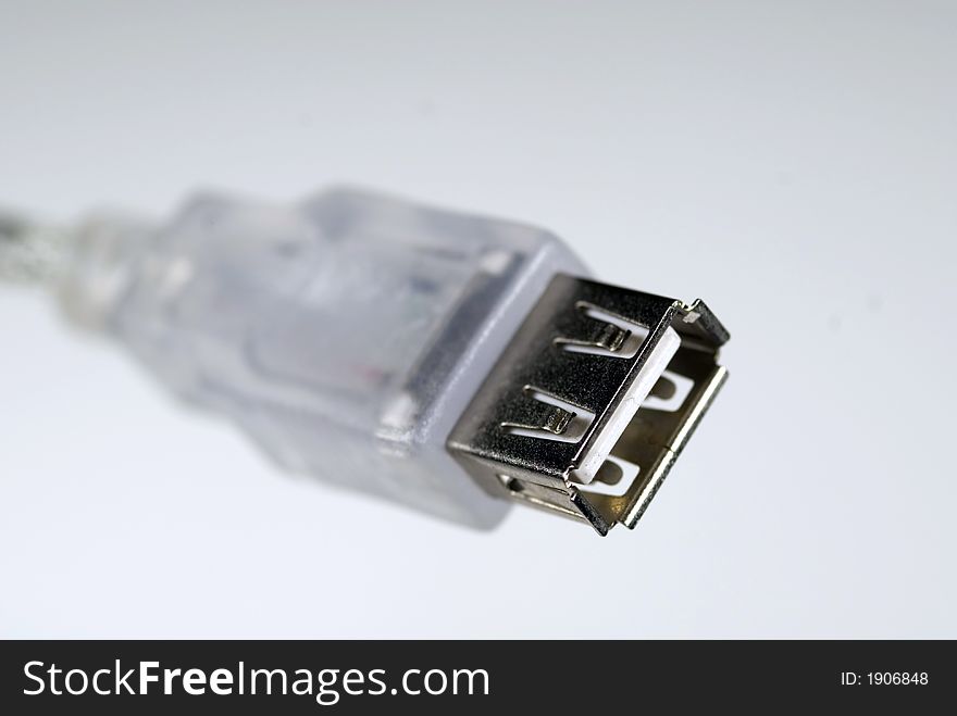 Close-Up of a USB Cable used to connect peripherals to computers