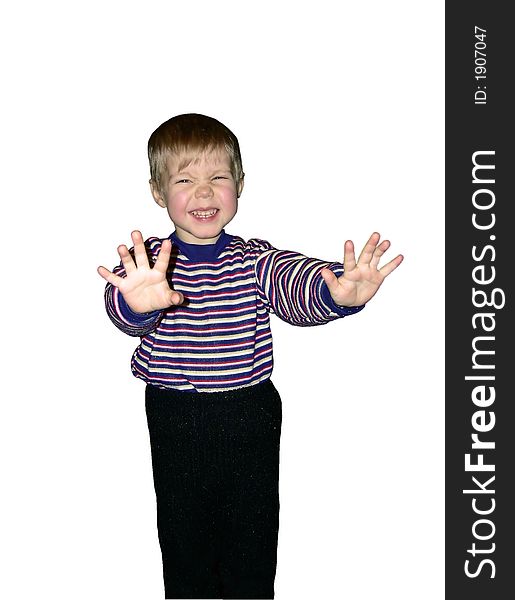 Boy isolated, clipping path for photoshop, with path, for designer