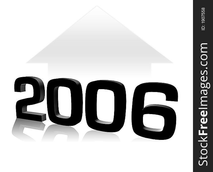 Year 2006 in 3d - illustration