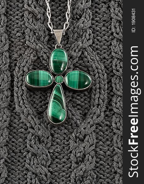 Stylized under fourleafed clover female gem on a background of traditional Irish ornament. Stylized under fourleafed clover female gem on a background of traditional Irish ornament